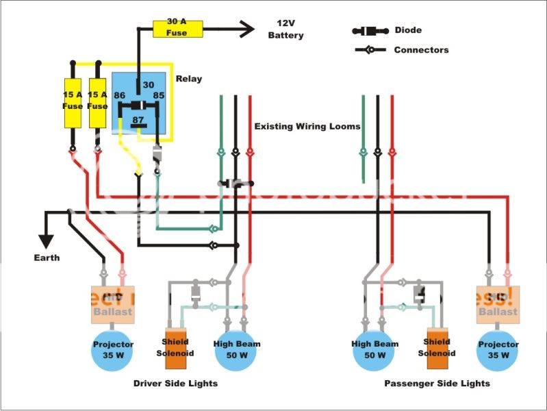 Bi Xenon HID Projector Headlights into R33 GTR - Page 2 ... gtr hid ballast wiring diagram 